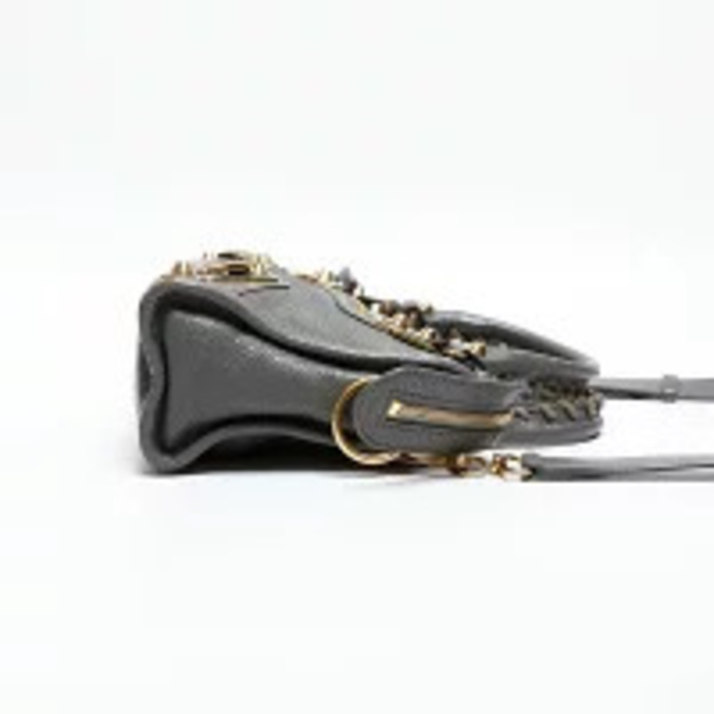 Balenciaga Leather Metallic City Shoulder Bag Gray - Picture 5 of 13